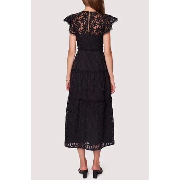 Lost + Wander Madonna Blossom Flutter Sleeve Organza Midi Dress Sz S Whimsygoth - Picture 2 of 8